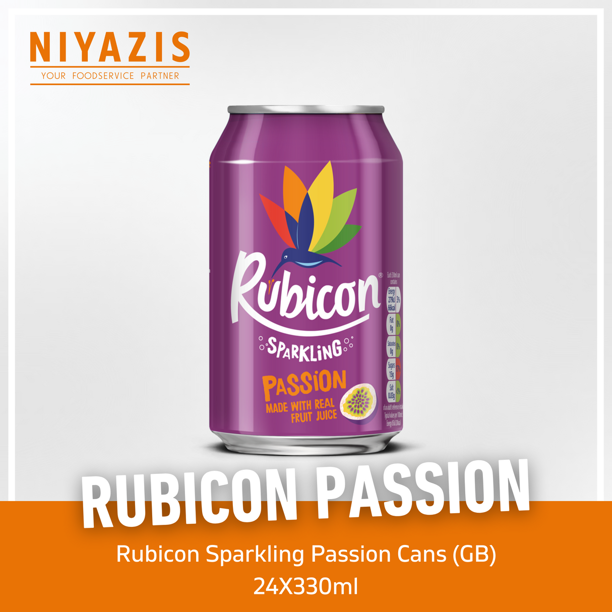 Rubicon Sparkling Passion Cans-(GB)-24x330ml