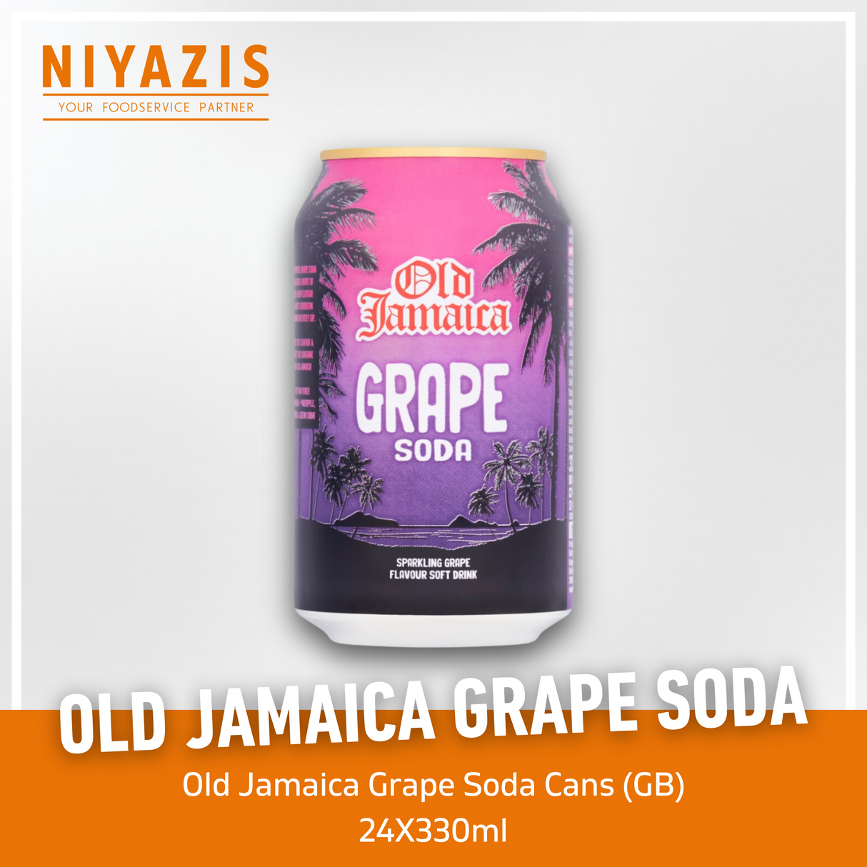 Old Jamaica Grape Soda Cans-(GB)-24x330ml