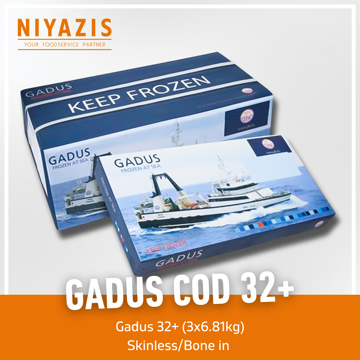 Gadus 32+ Cod Skinless 3x6.81kg