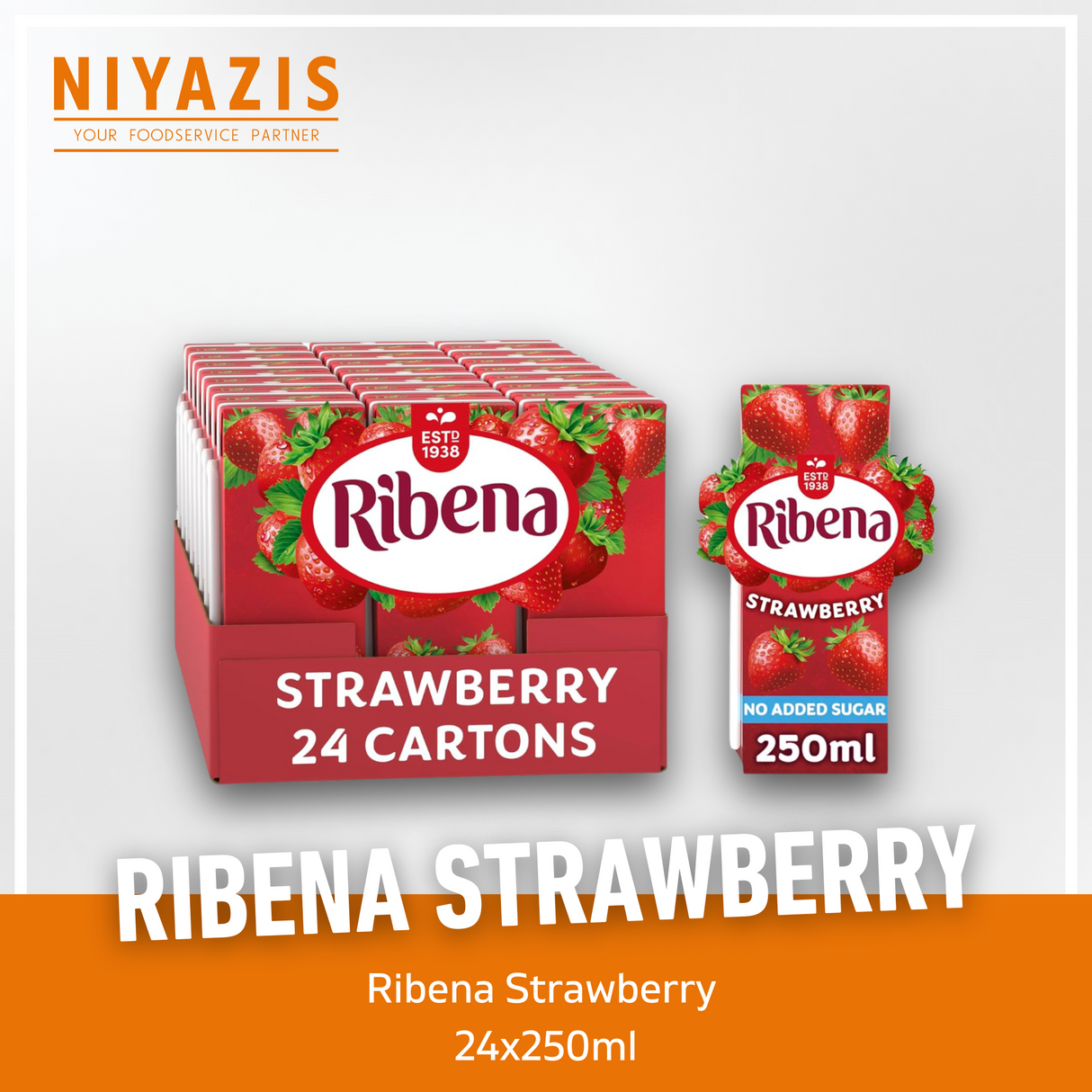 Ribena Strawberry-(TET)-24X250ml