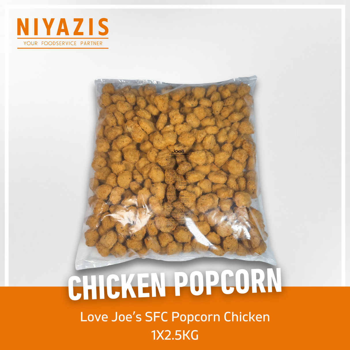 Love Joe's Popcorn Chicken 1x2.5kg