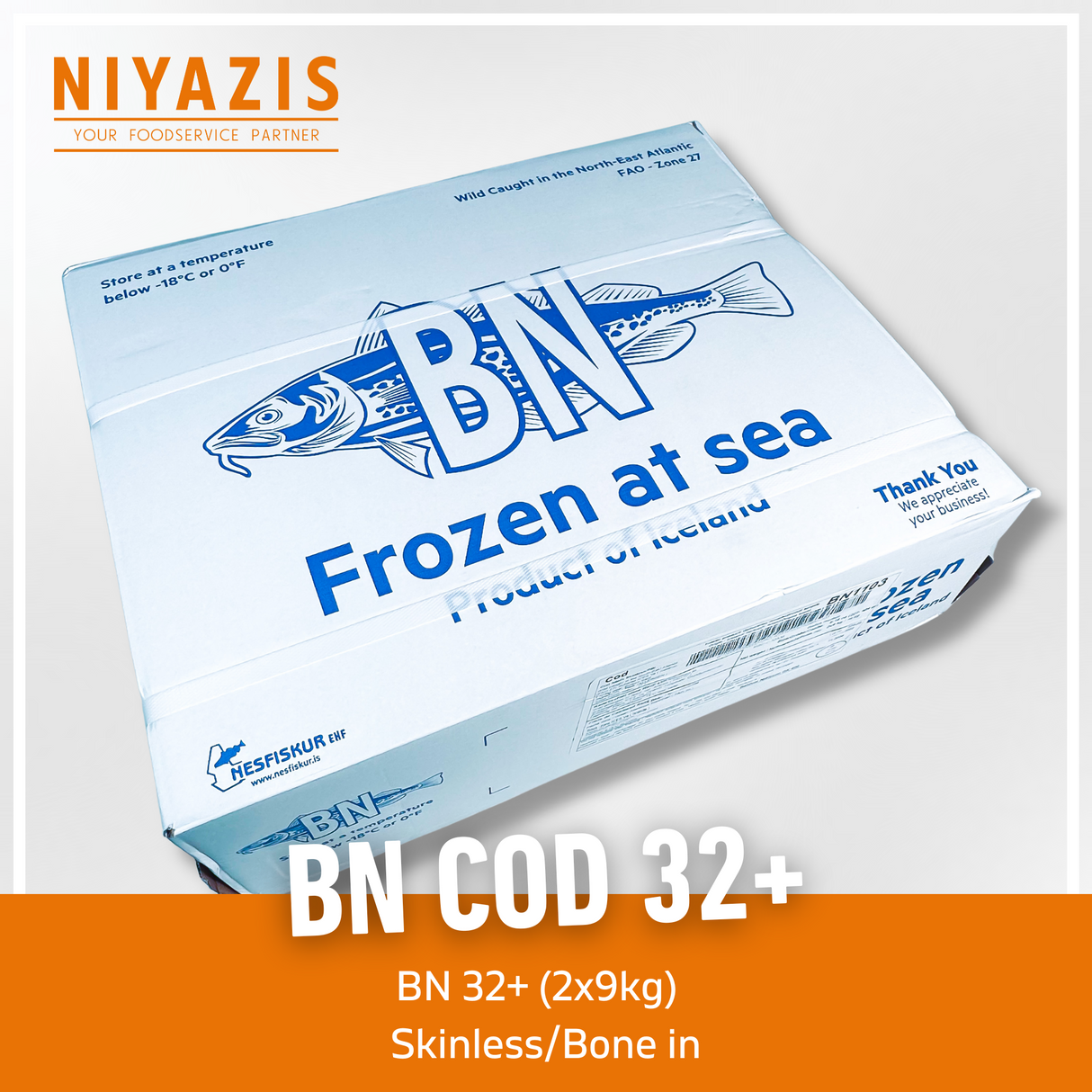 BN 32+ Cod Skinless 2X9KG