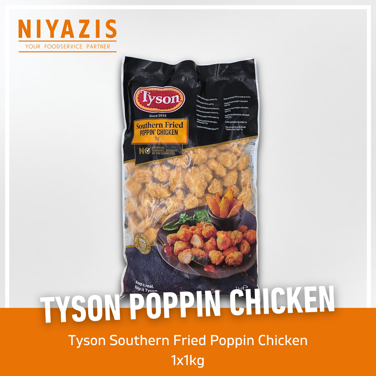 Tyson Southern Fried Poppin Chicken 1kg