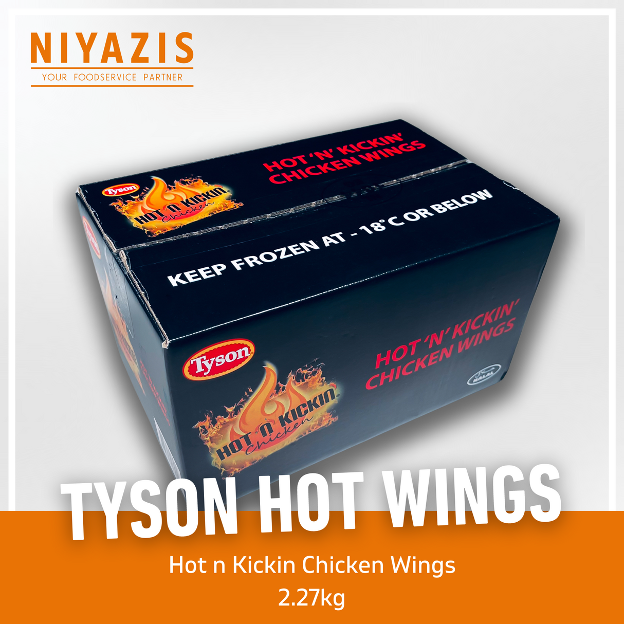 Tyson Hot ‘N’ Kickin Chicken Wings 2.27kg