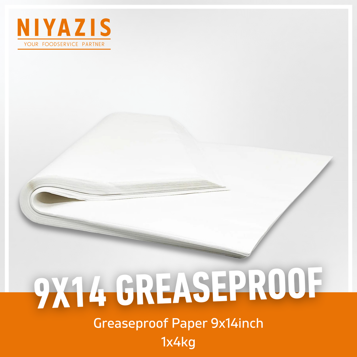 9x14" Greaseproof Paper Pure 4KG