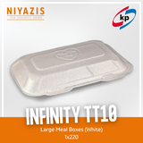 TT10 Infinity Large Meal Boxes (White) (241x155x62mm) 1x220