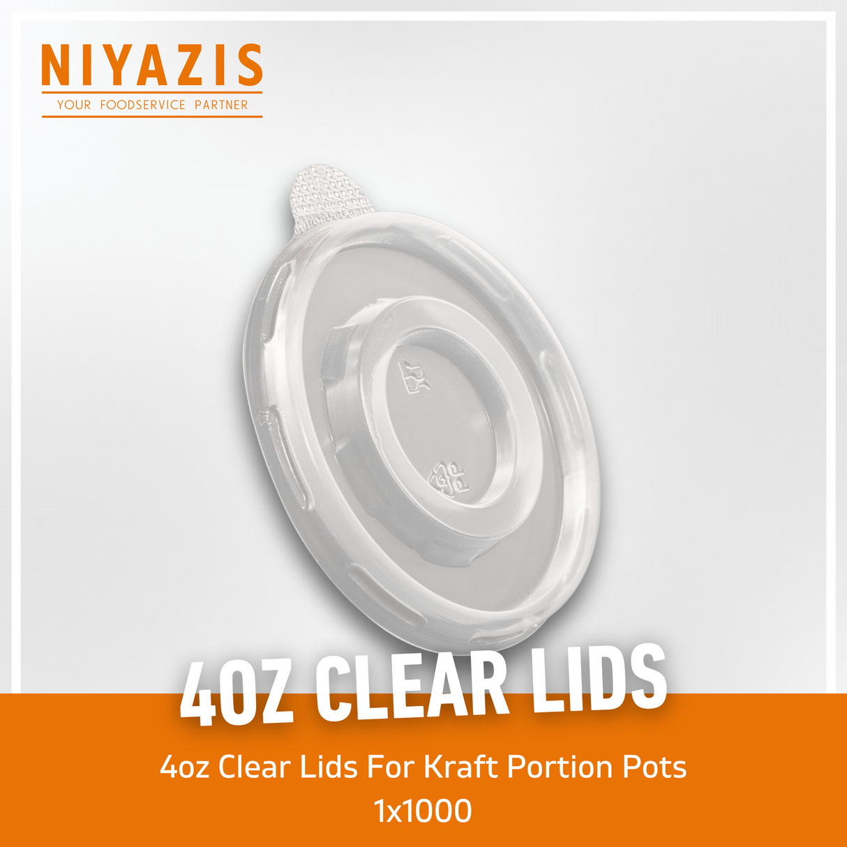 Clear Lids for 4oz Portion Pots (Pot Ref CON004)