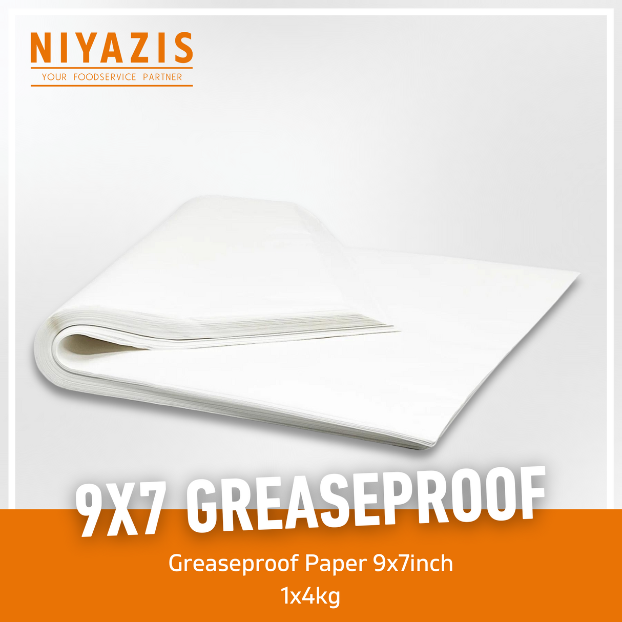 9x7" Greaseproof Paper Pure 4KG