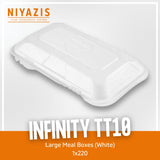 TT10 Infinity Large Meal Boxes (White) (241x155x62mm) 1x220