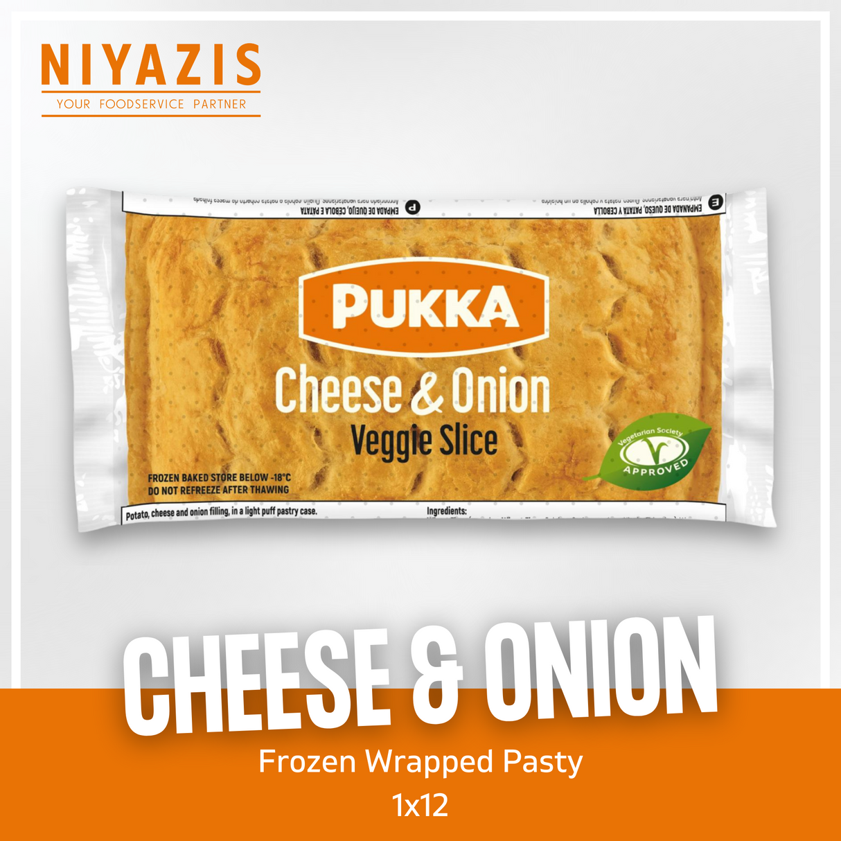 Pukka Wrapped Potato, Cheese & Onion Pasty