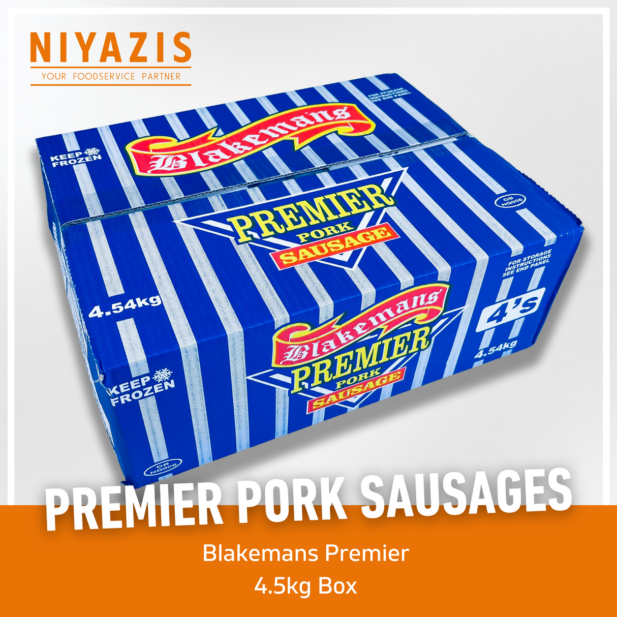 Blakemans Premier Sausages - Sizes Available 4's/6's/8s