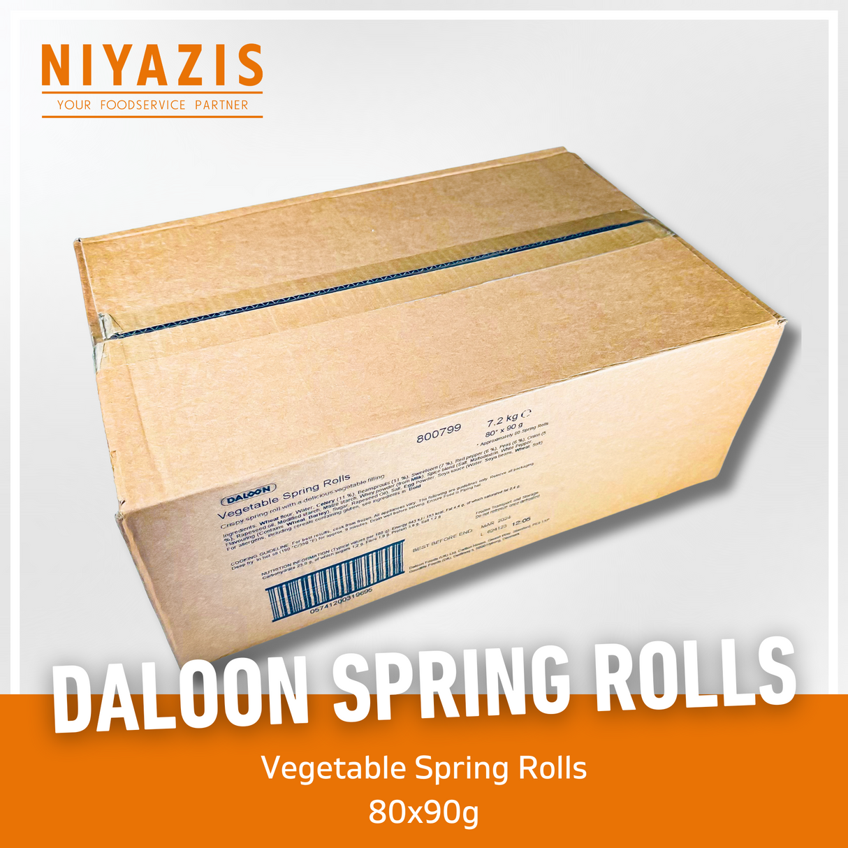 Vegetable Spring Rolls 80x90g - Daloon