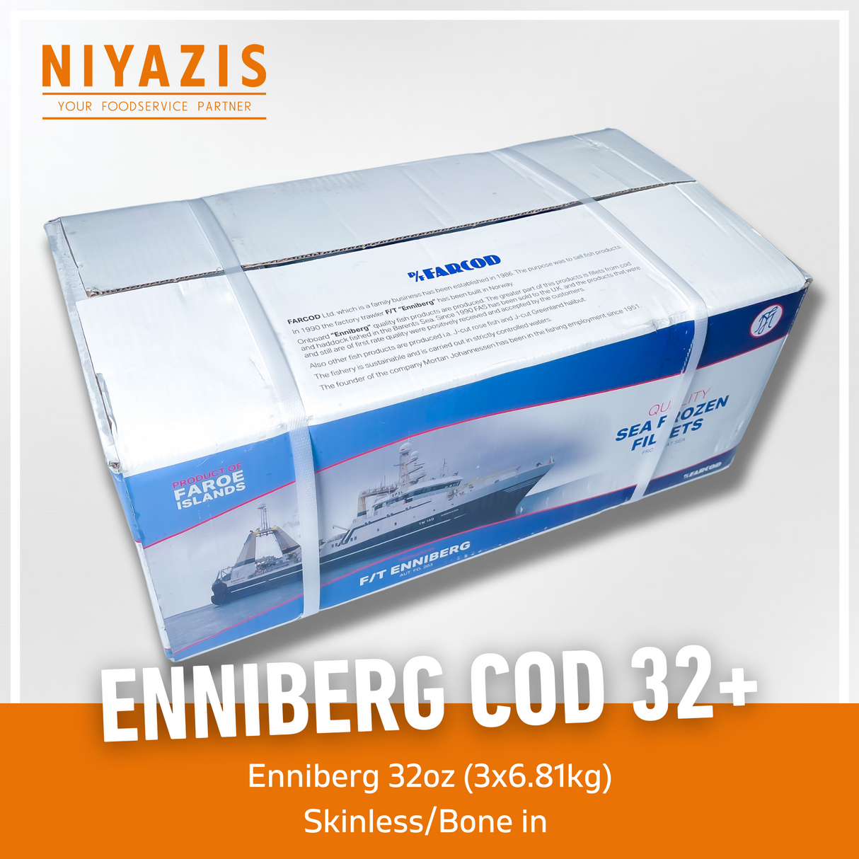 Enniberg 32+ Cod Skinless 3x6.81kg