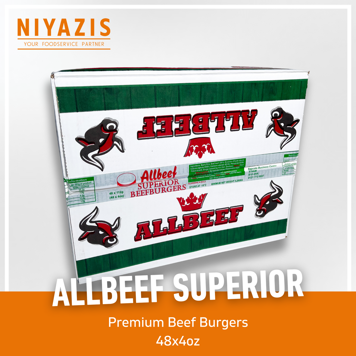 AllBeef - Superior Beef Burgers 90% 4oz