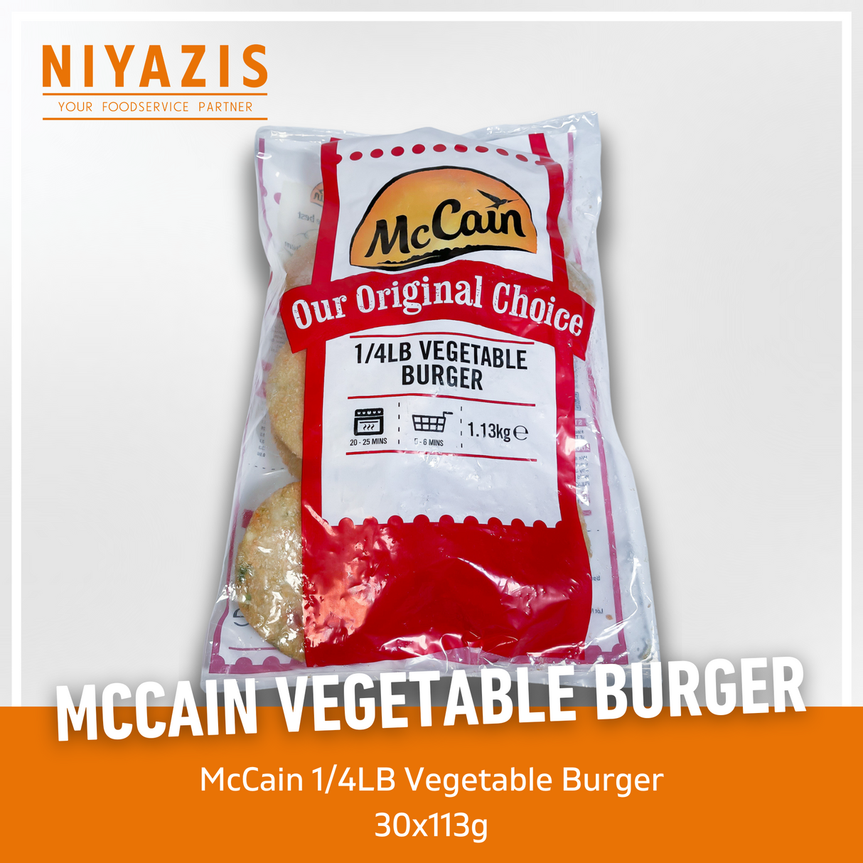 McCain Classis Veggie Burgers 30x113g