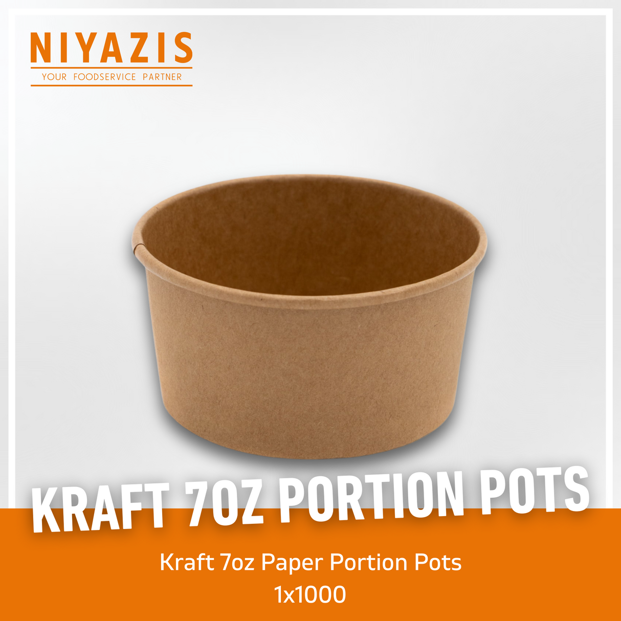 Kraft 7oz Portion Pots (Lids Ref CON007)