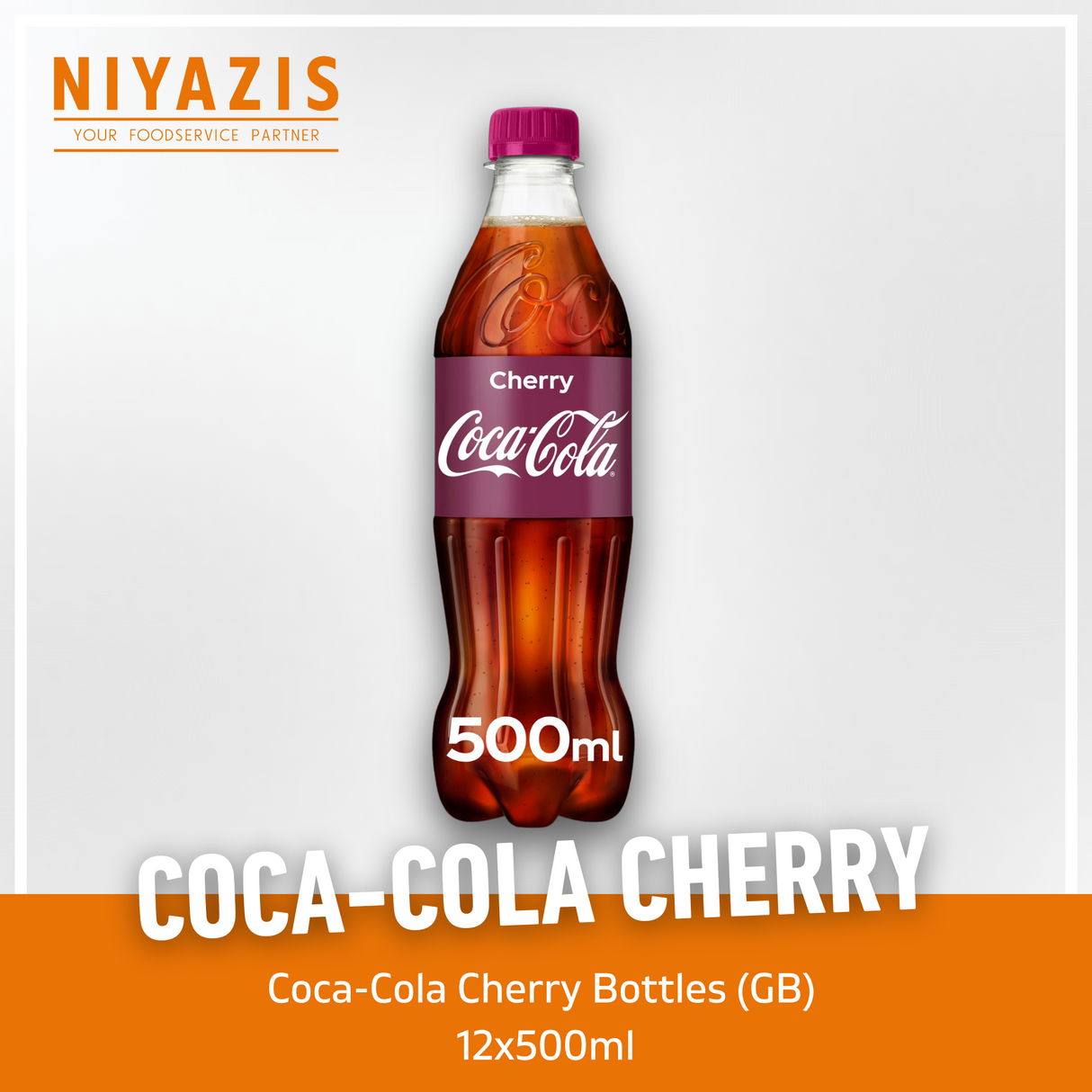 Coca-Cola Cherry Bottles-(GB)-12x500ml