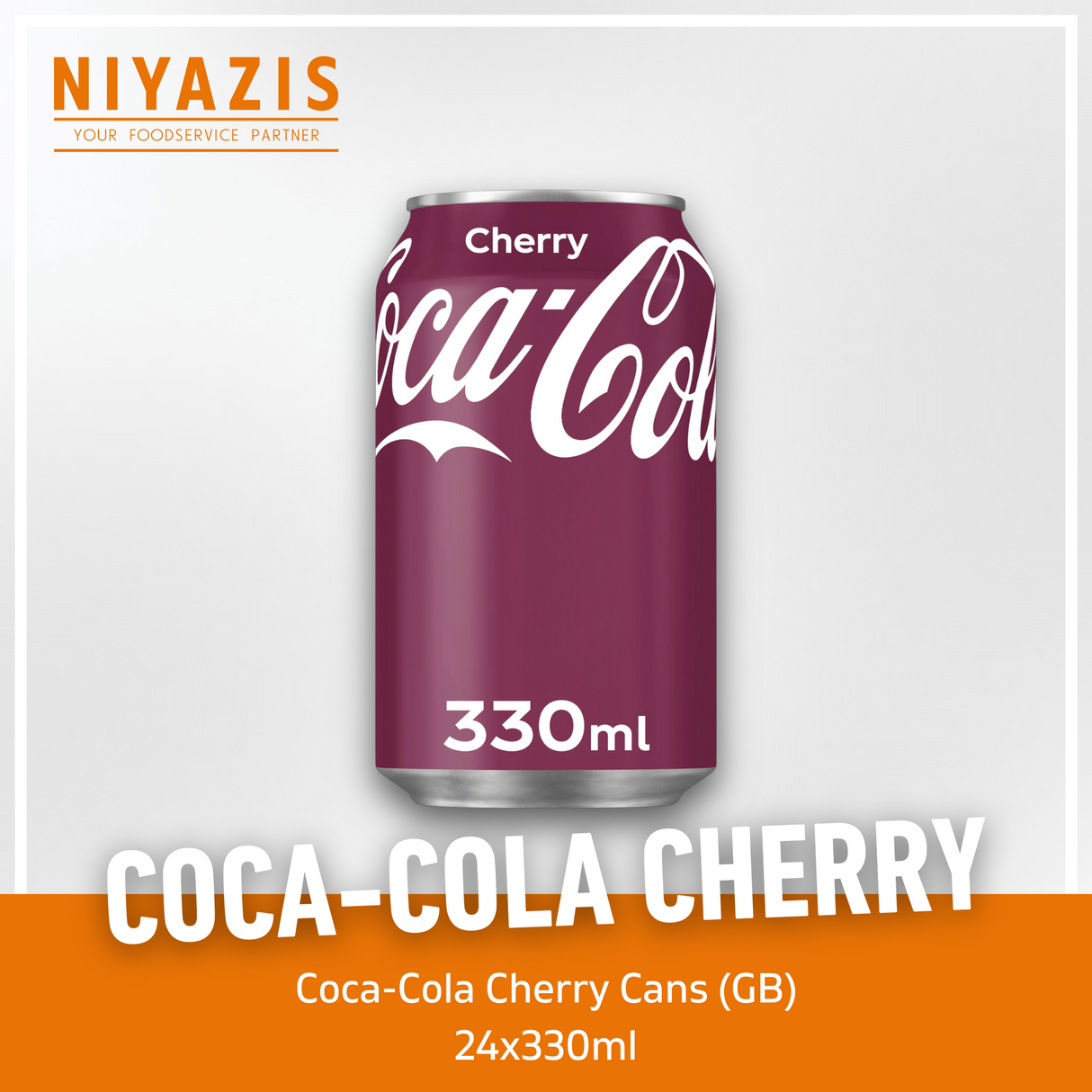 Coca-Cola Cherry Cans-(GB)-24x330ml